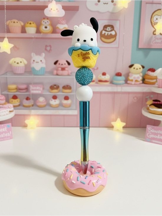 Other - Pochacco Beaded Pen in yellow & Blue ice cream